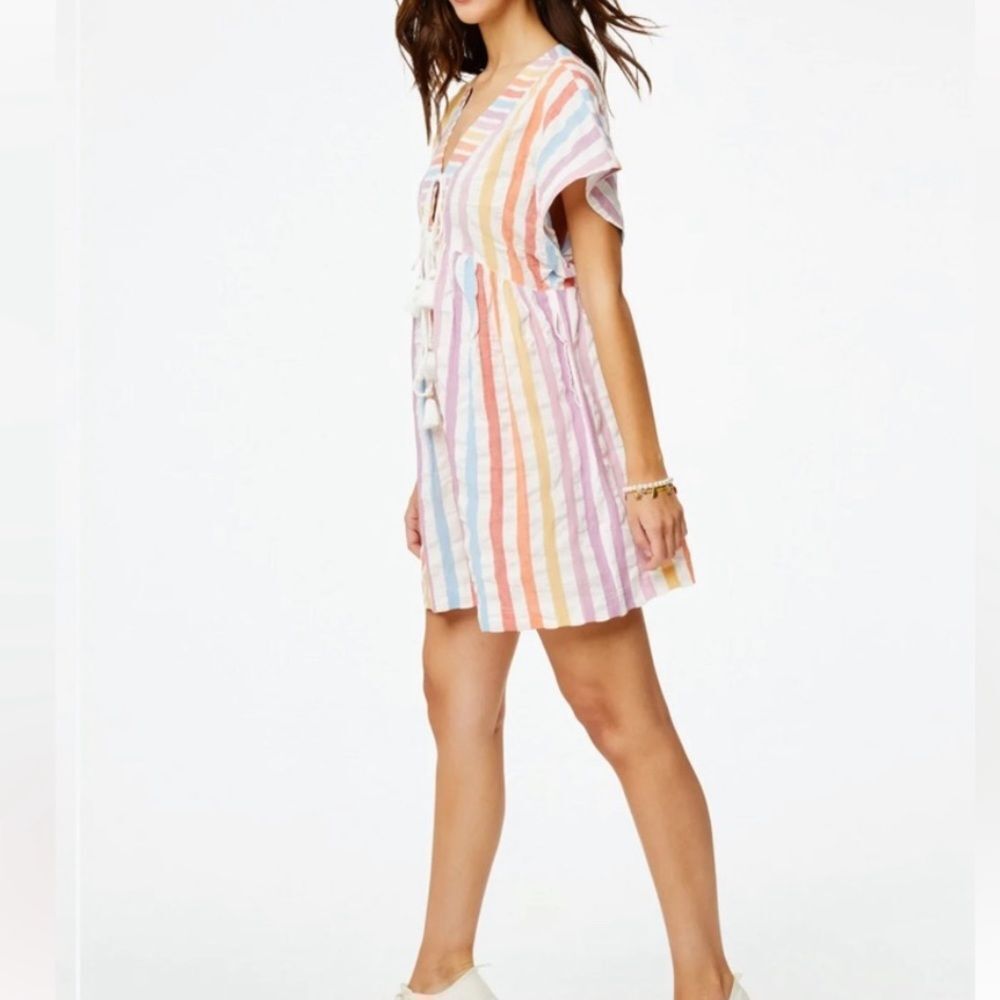 Roller Rabbit Rainbow Striped Nettie Caftan XS - Picture 3 of 8